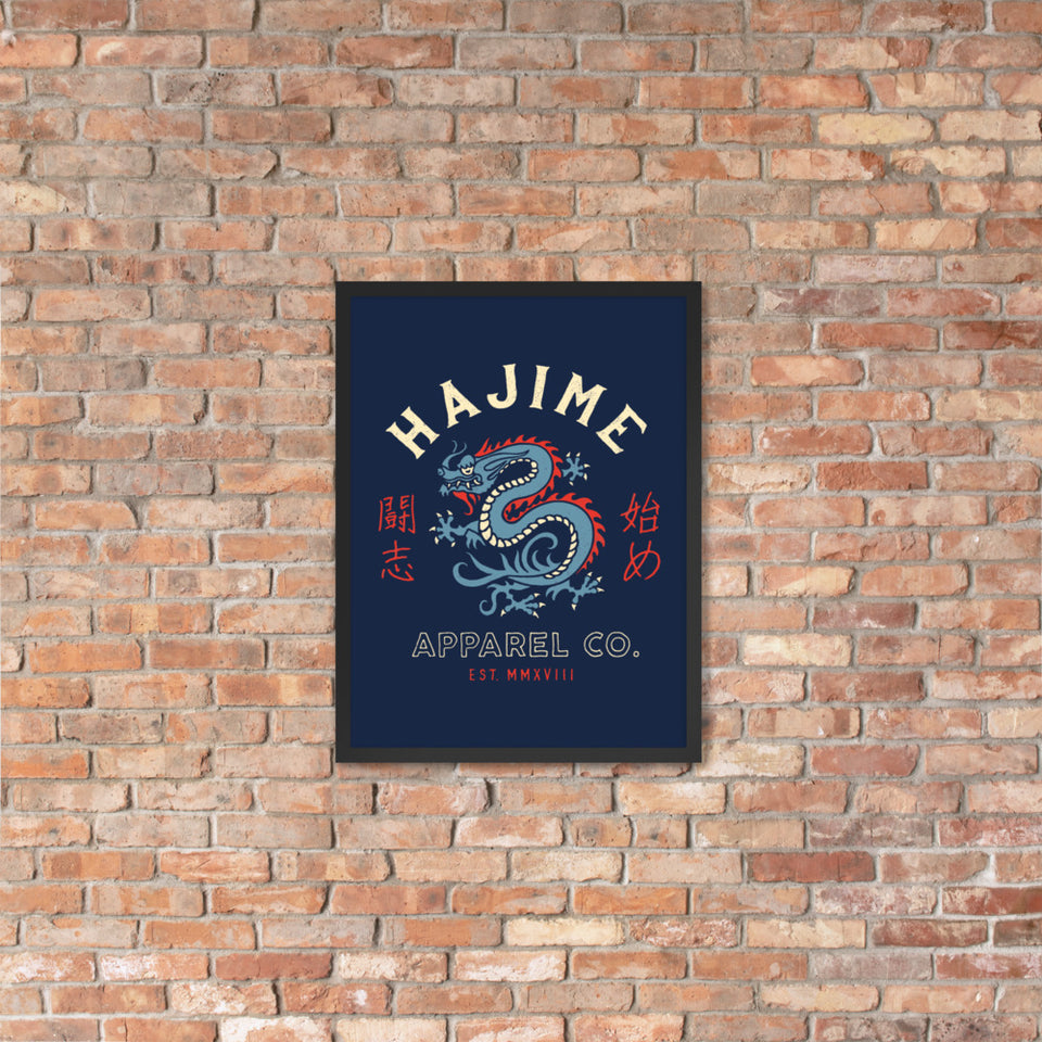 Japanese Dragon framed poster